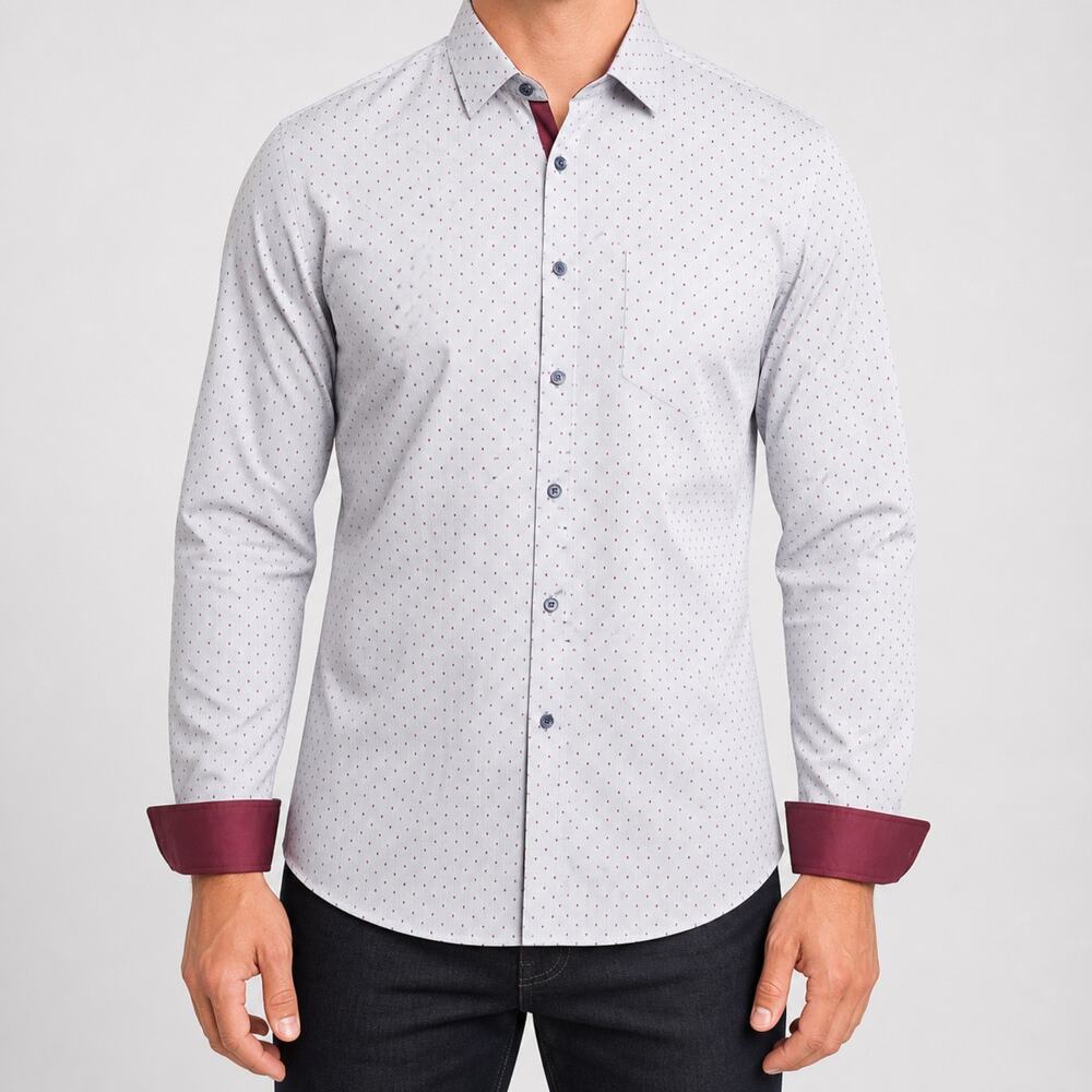 Buffalo David Bitton Shirt Mens XL Slim Stretch Button Up Long Sleeve